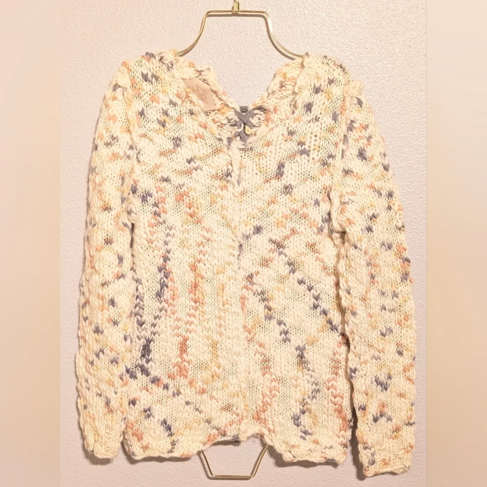 Chaser NWT Chunky Knit Lace-Up Back Sweater Size S Cozy Fall Winter - Picture 2 of 9
